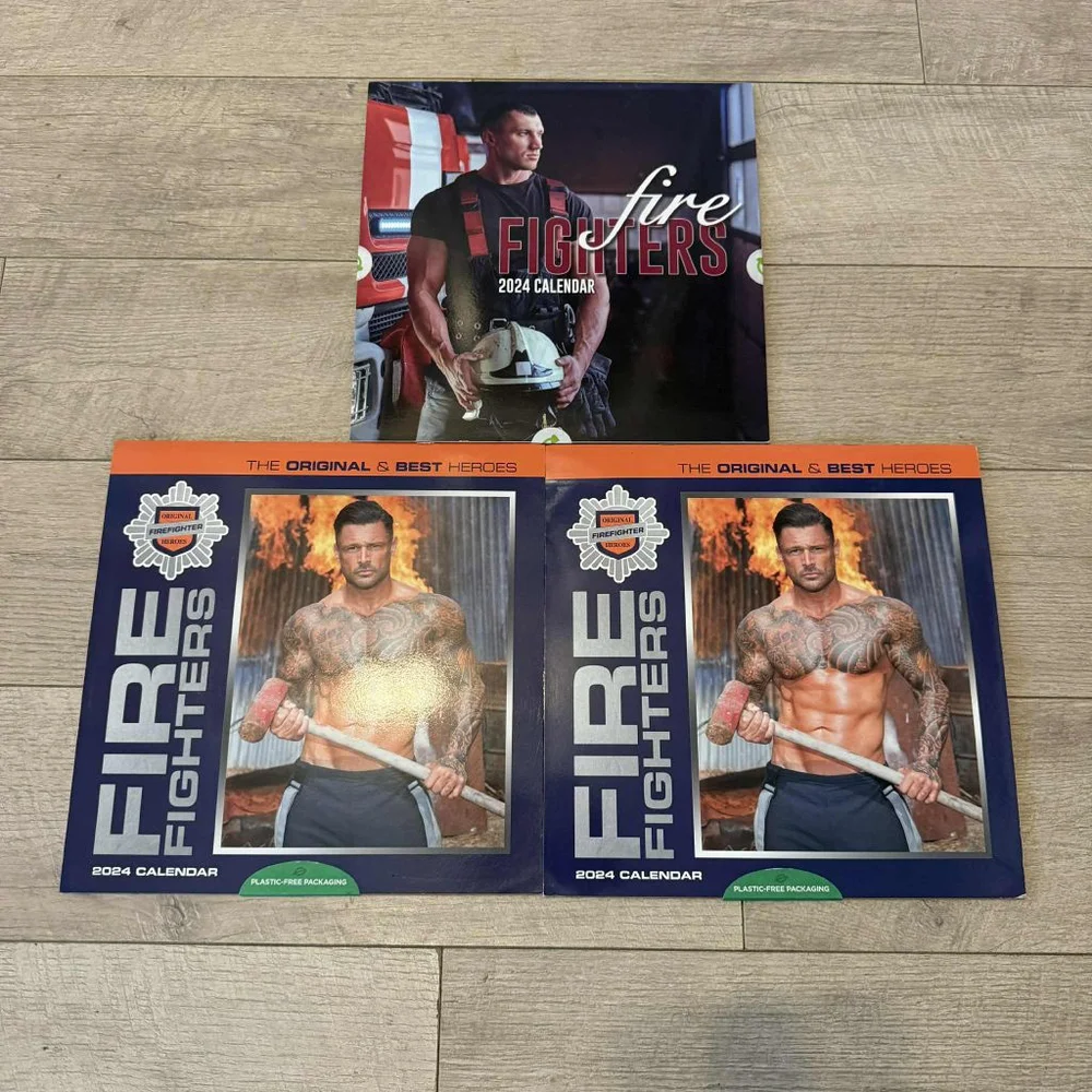 Firefighters 2024 Calendar Blue Orange